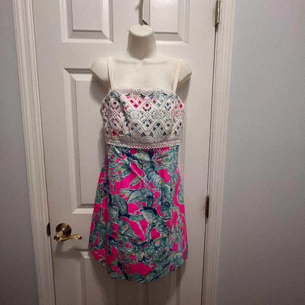 Lilly Pulitzer Brynn lobster in love dress size 4